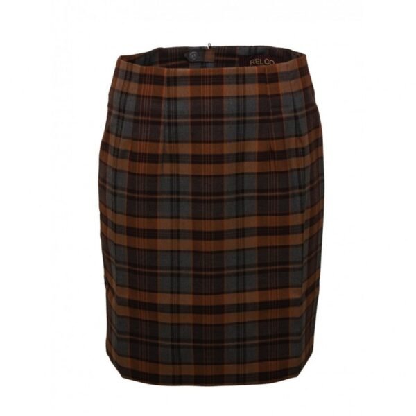 RELCO Minifalda Chica - ESCOCES MARRON Y GRIS