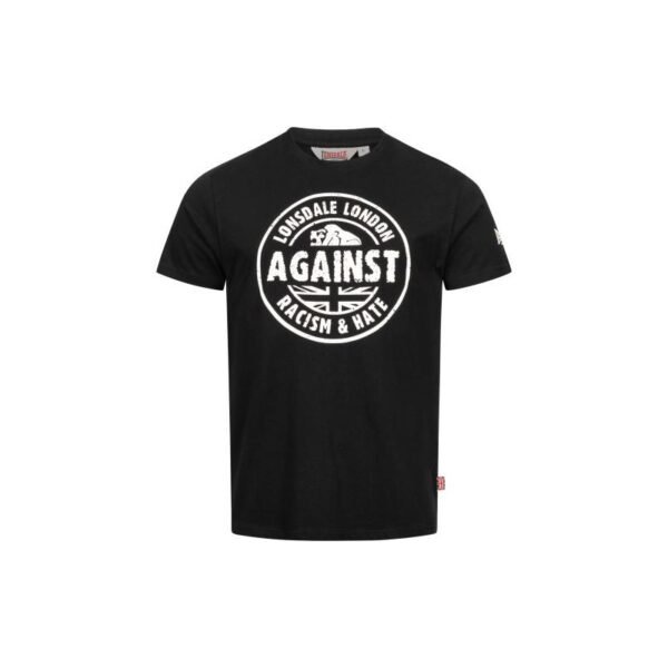 LONSDALE T-Shirt AGAINST RACISM - NEGRA