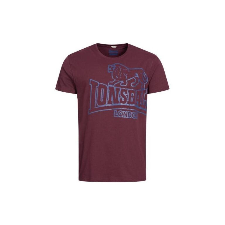 LONSDALE T-Shirt LANGSETT - GRANATE