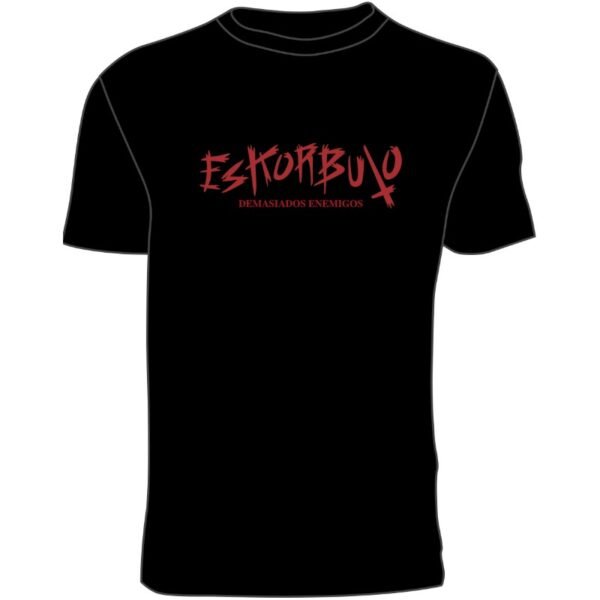 Camiseta Oficial ESKORBUTO - Demasiados Enemigos ( Logo Rojo )