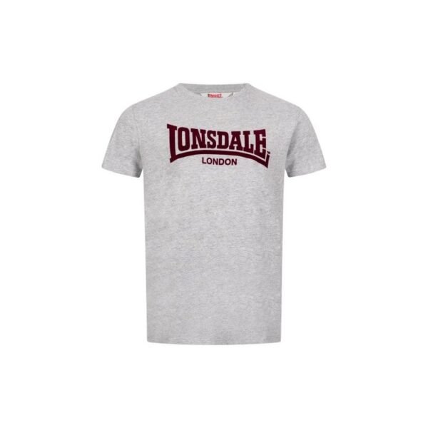 Camiseta Clásica LONSDALE ONE TONE - GRIS con GRANATE