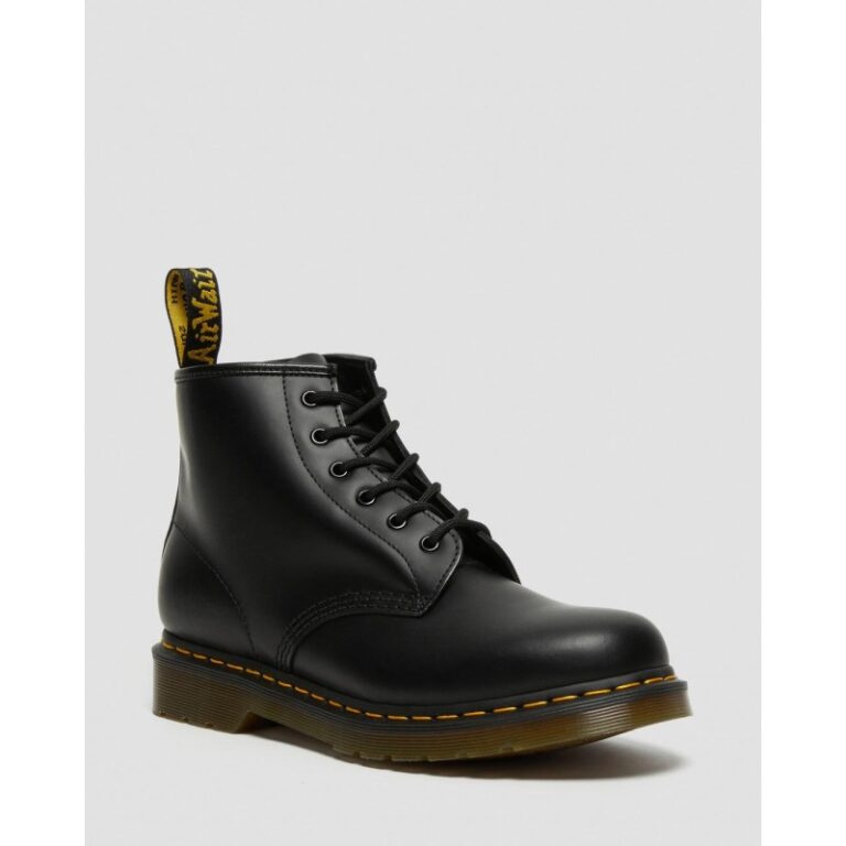 Bota Dr. Martens 6 Ojales 101 YS Smooth - NEGRAS