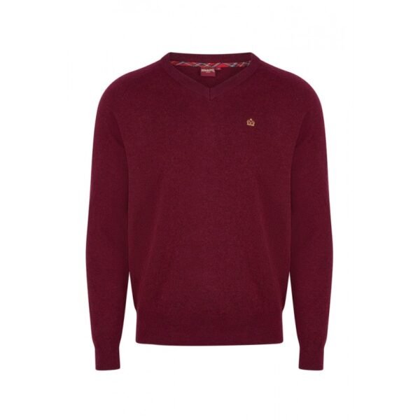 Jersey Cuello Pico MERC CONRAD - GRANATE