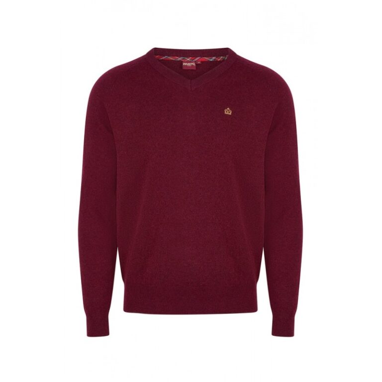 Jersey Cuello Pico MERC CONRAD - GRANATE