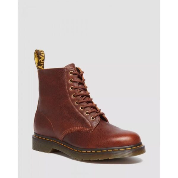Bota Dr. Martens Pascal 8 Agujeros Virginia de Piel Blanda Ambassador - MARRON